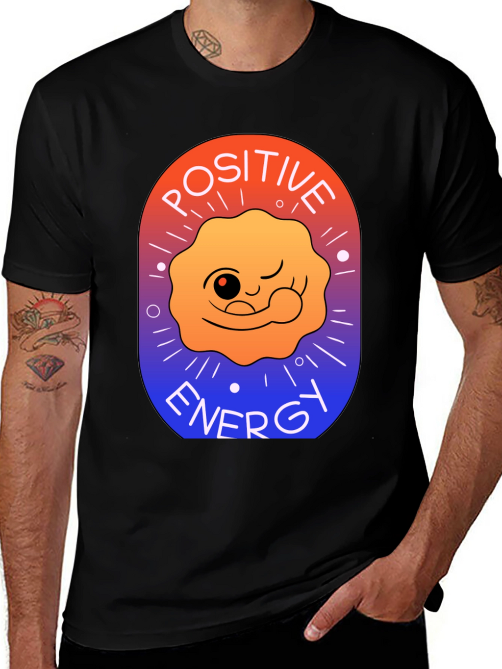 Positive Energy Graphic T-Shirt - Soft Cotton Blend