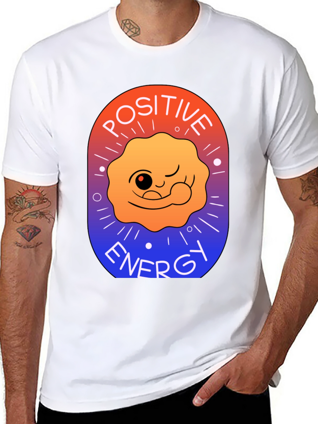 Positive Energy Graphic T-Shirt - Soft Cotton Blend