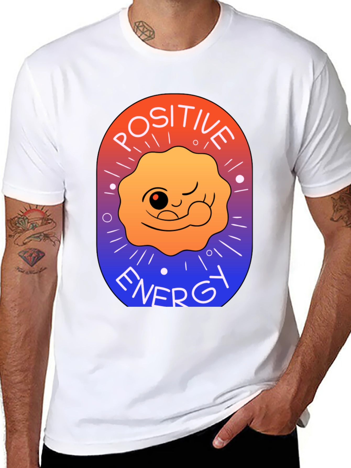 Positive Energy Graphic T-Shirt - Soft Cotton Blend