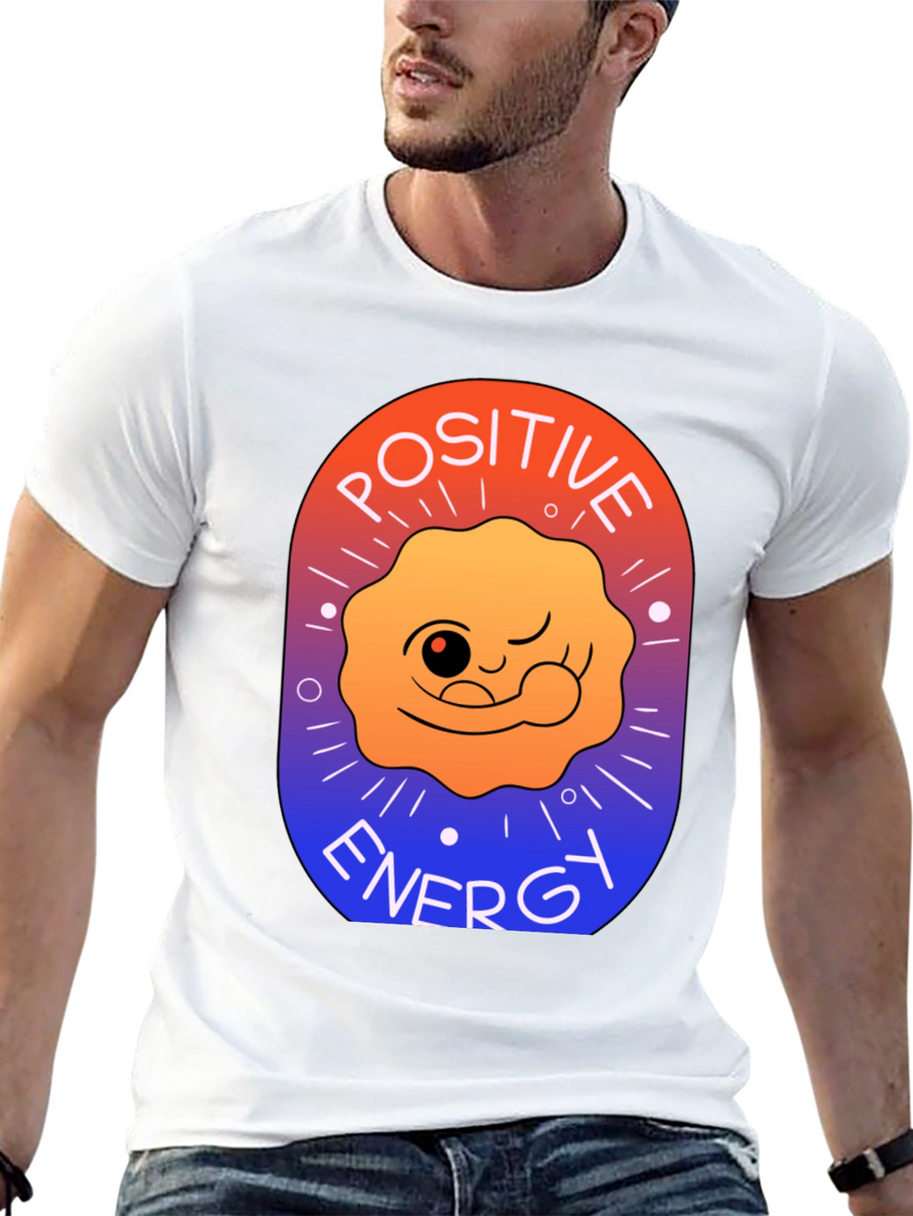 Positive Energy Graphic T-Shirt - Soft Cotton Blend