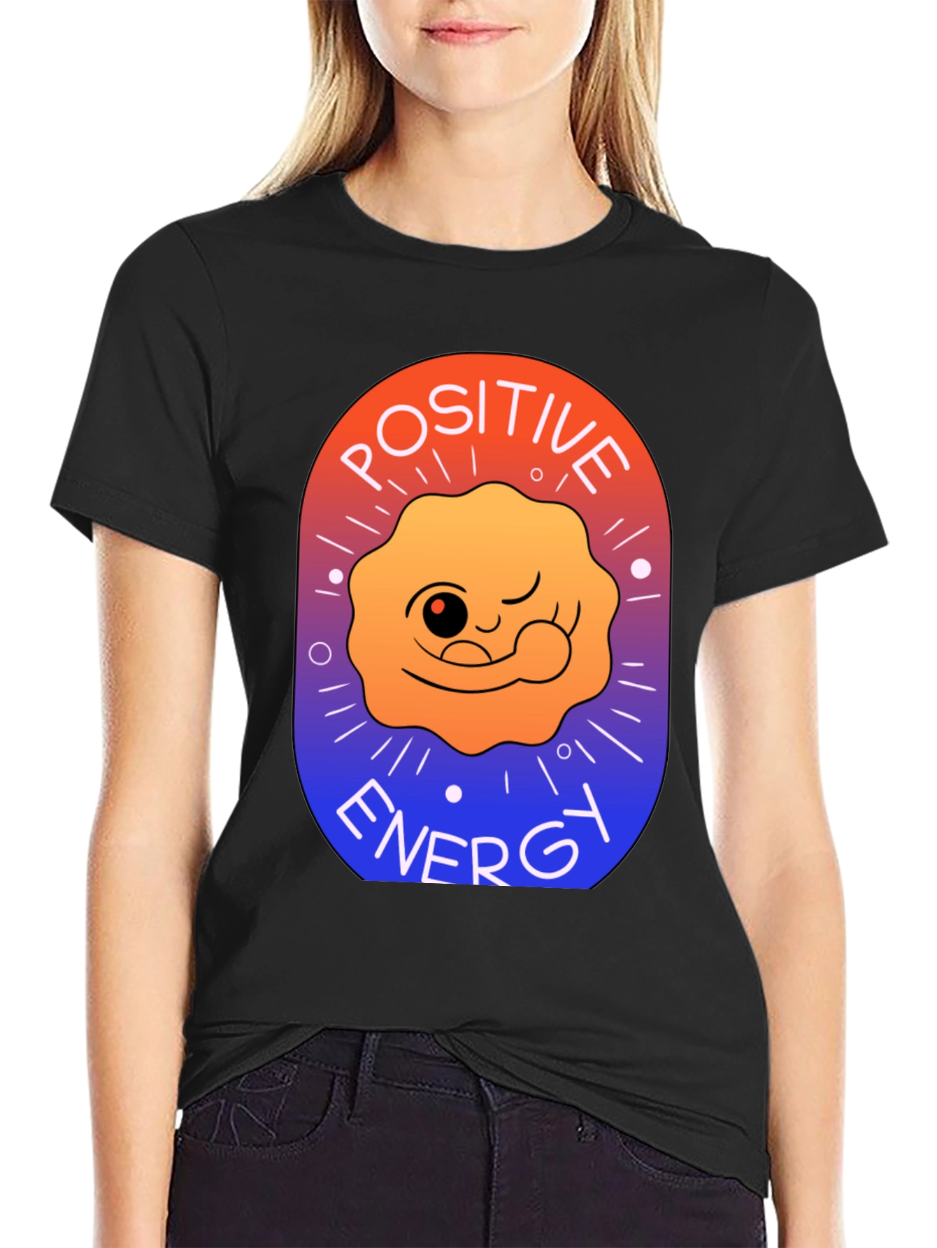 Positive Energy Graphic T-Shirt - Soft Cotton Blend