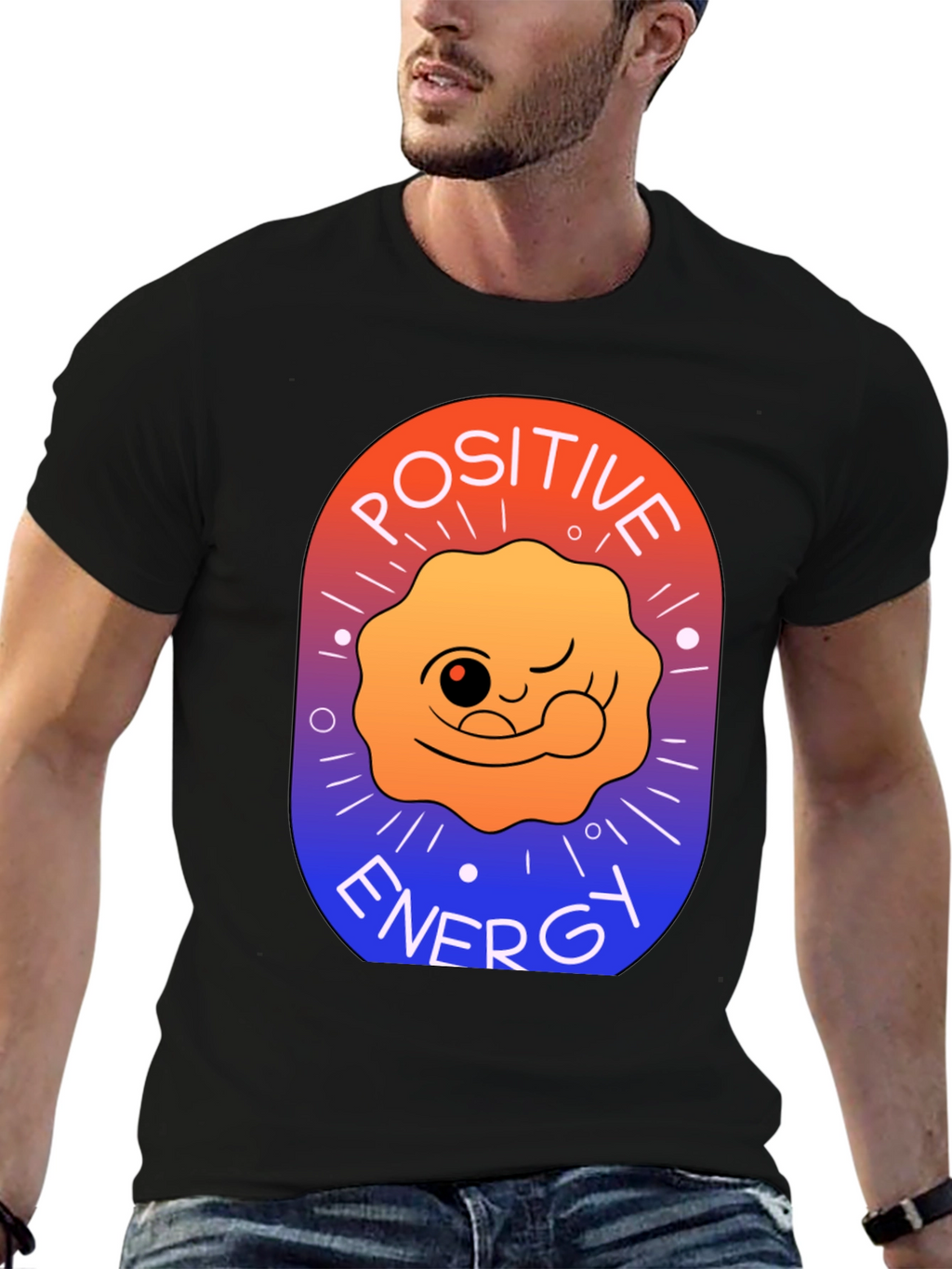 Positive Energy Graphic T-Shirt - Soft Cotton Blend