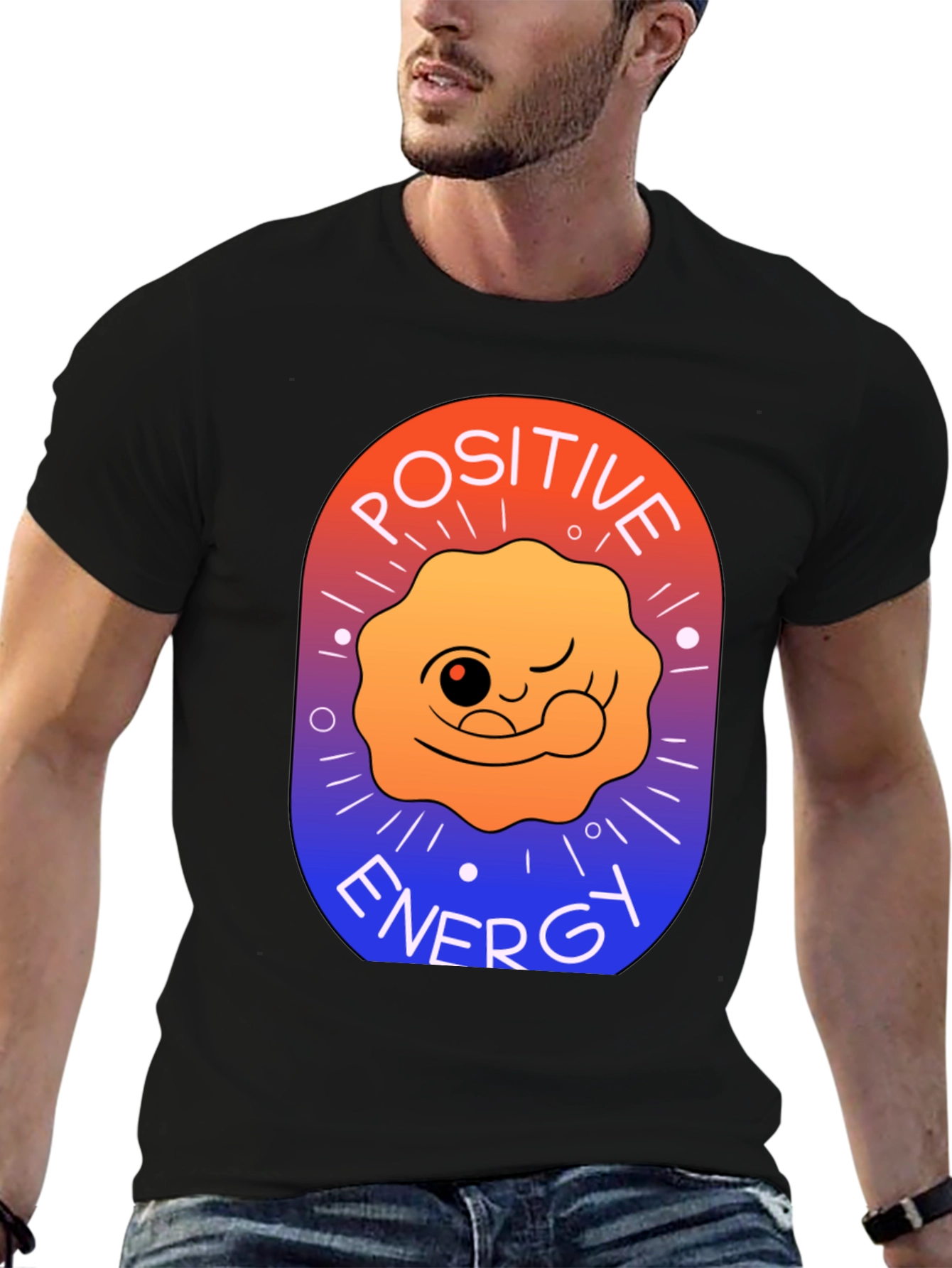 Positive Energy Graphic T-Shirt - Soft Cotton Blend