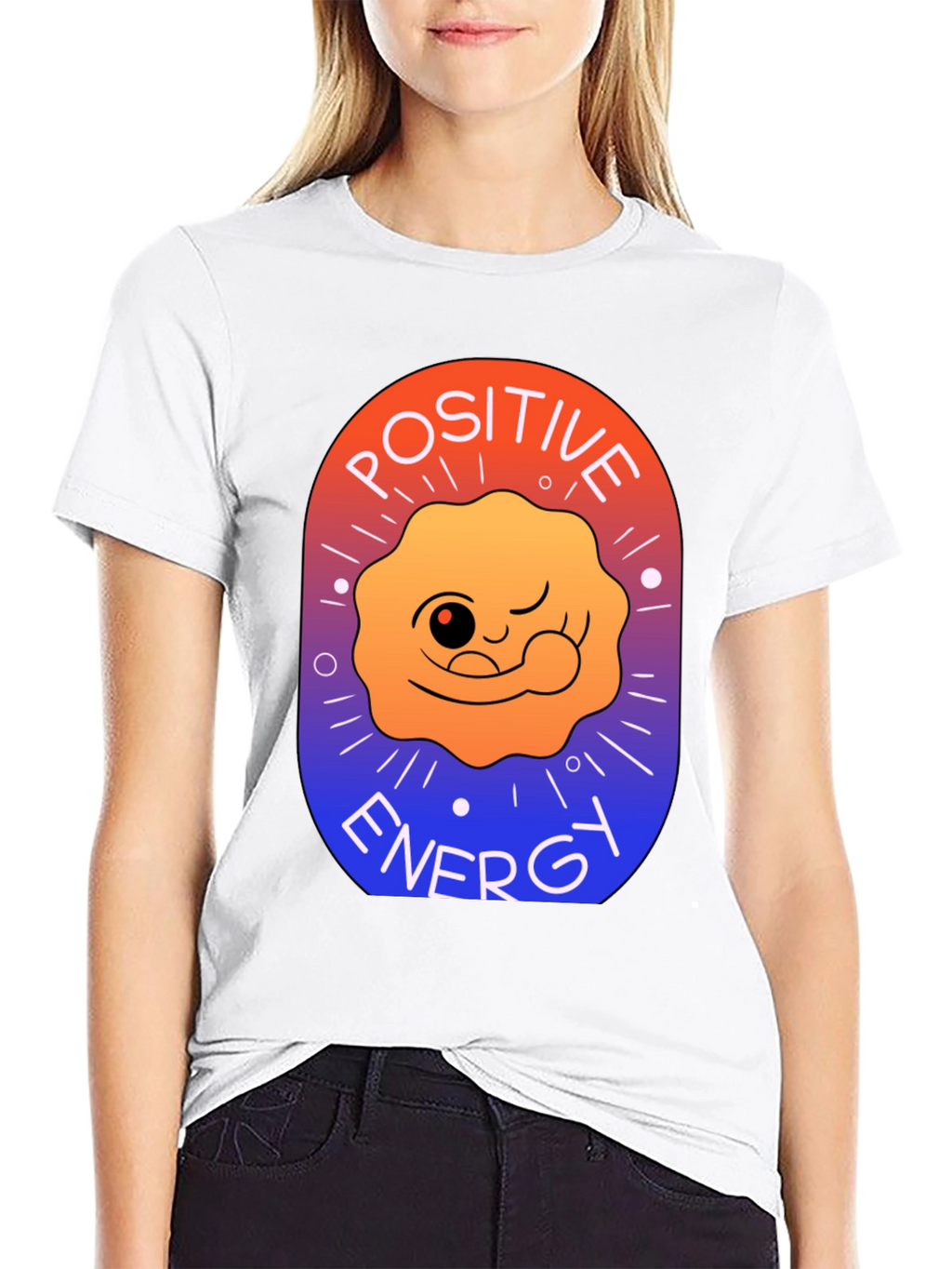 Positive Energy Graphic T-Shirt - Soft Cotton Blend