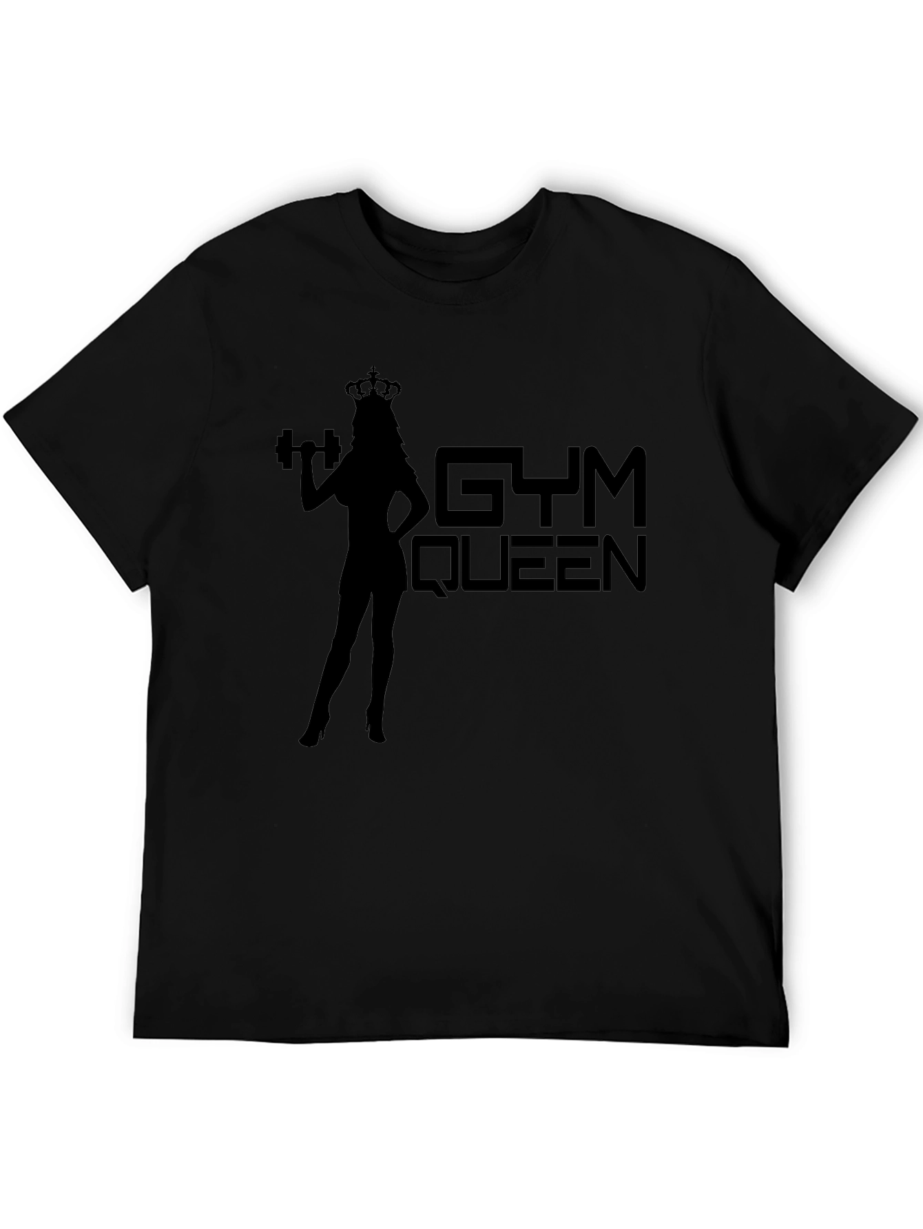 Gym Queen Graphic Tee - Black Fitness T-Shirt