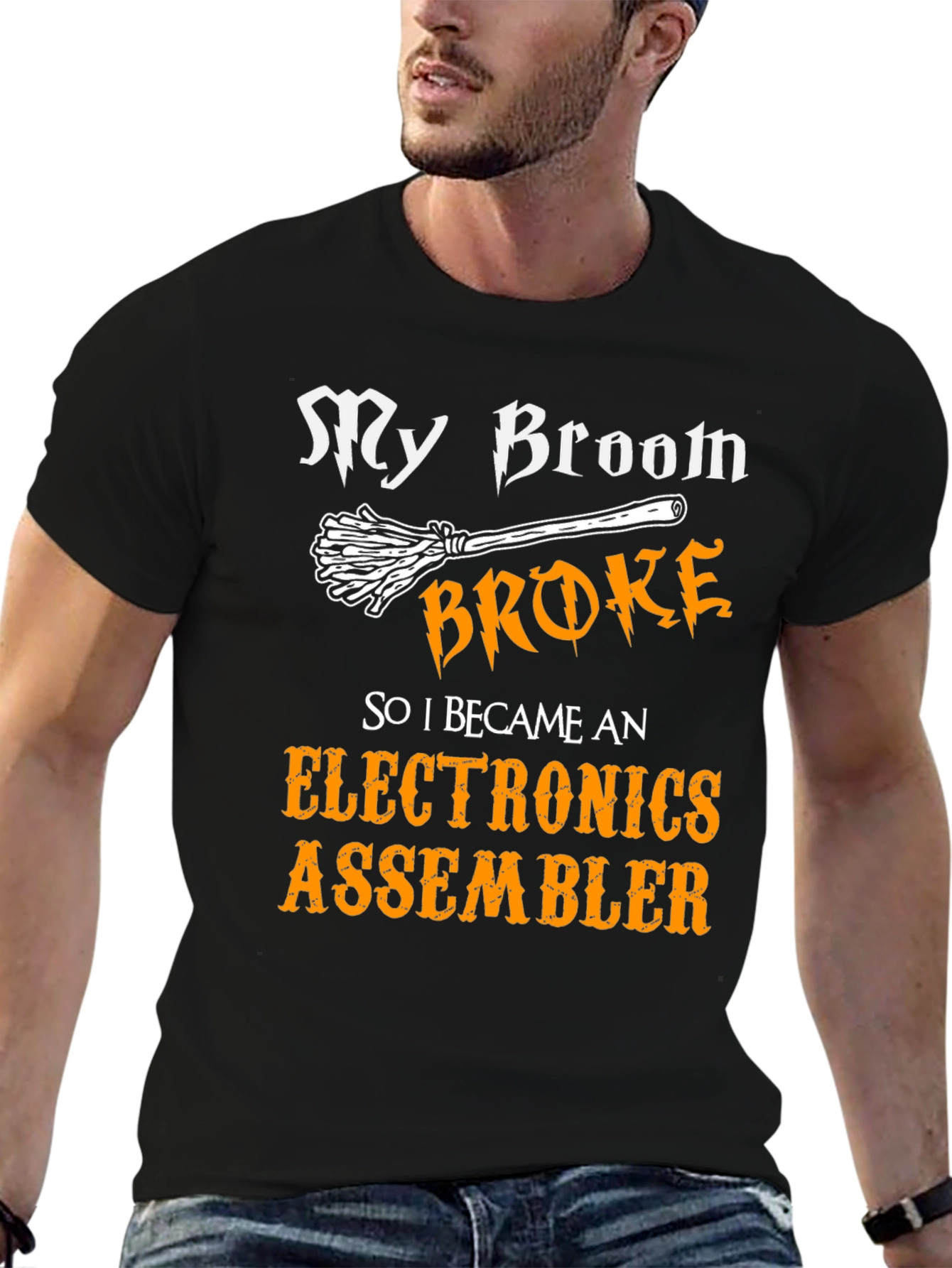 My Broom Broke Now Electronics Assembler T-Shirt
