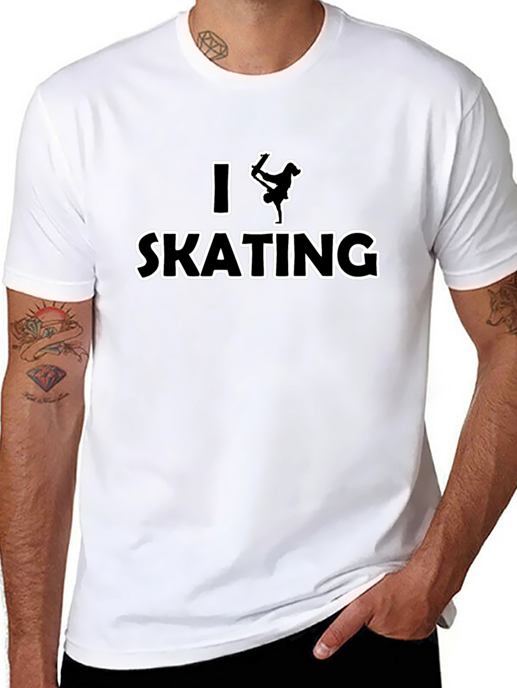I Love Skating T-Shirt - Black Graphic Tee
