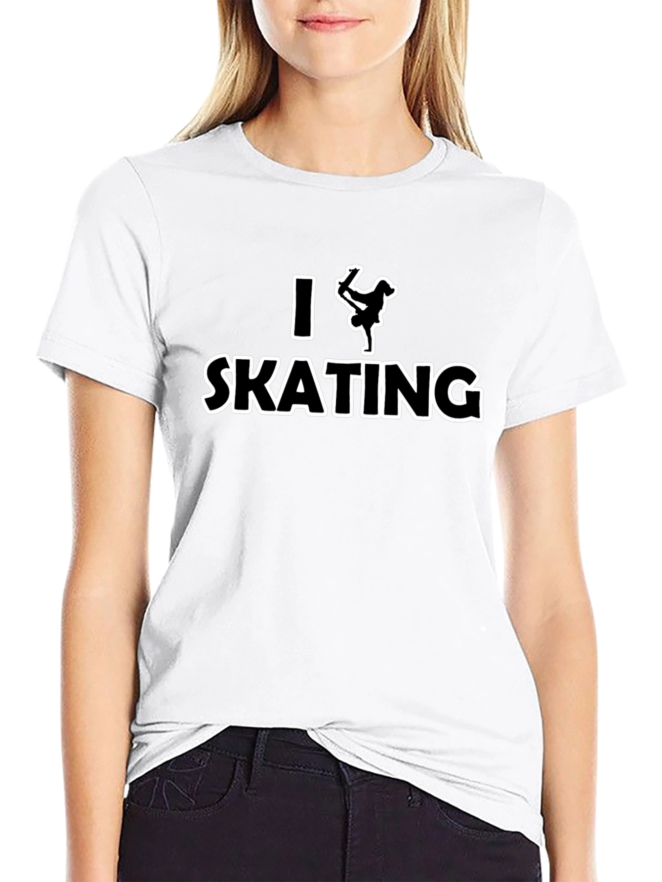 I Love Skating T-Shirt - Black Graphic Tee