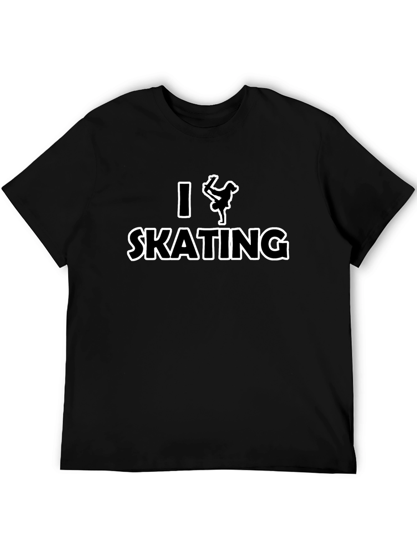 I Love Skating T-Shirt - Black Graphic Tee