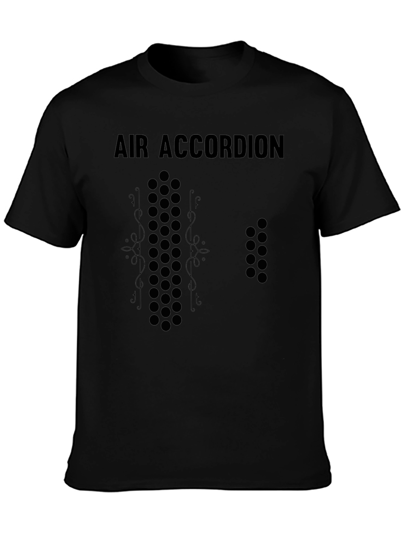 Air Accordion T-Shirt - Black Novelty Tee