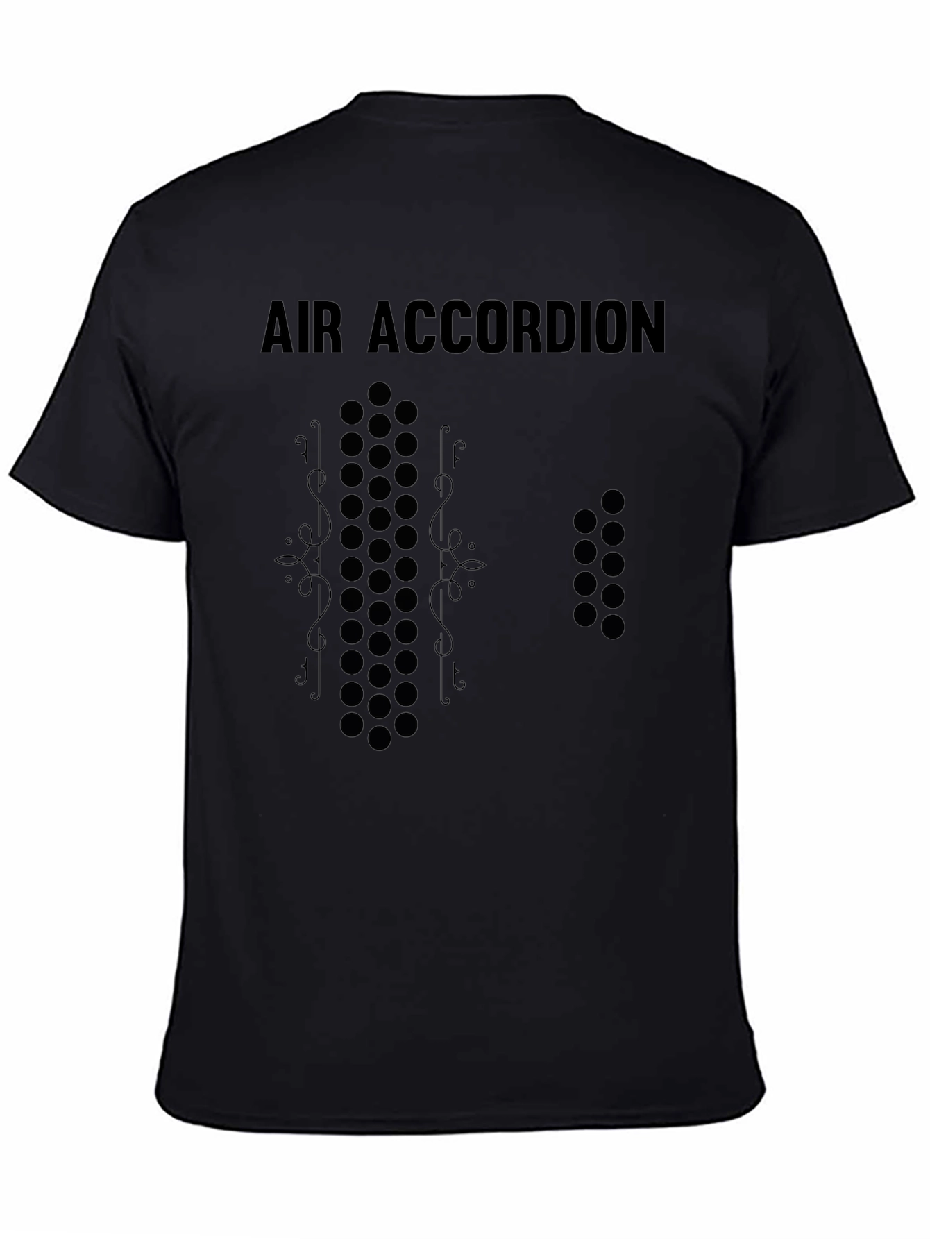Air Accordion T-Shirt - Black Novelty Tee