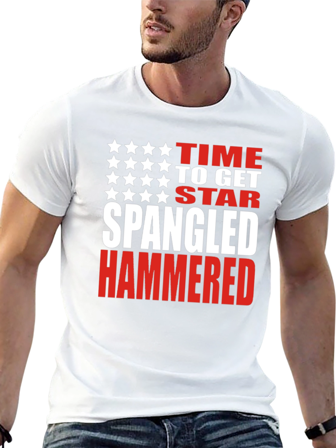 Star Spangled Hammered T-Shirt - Patriotic USA Tee
