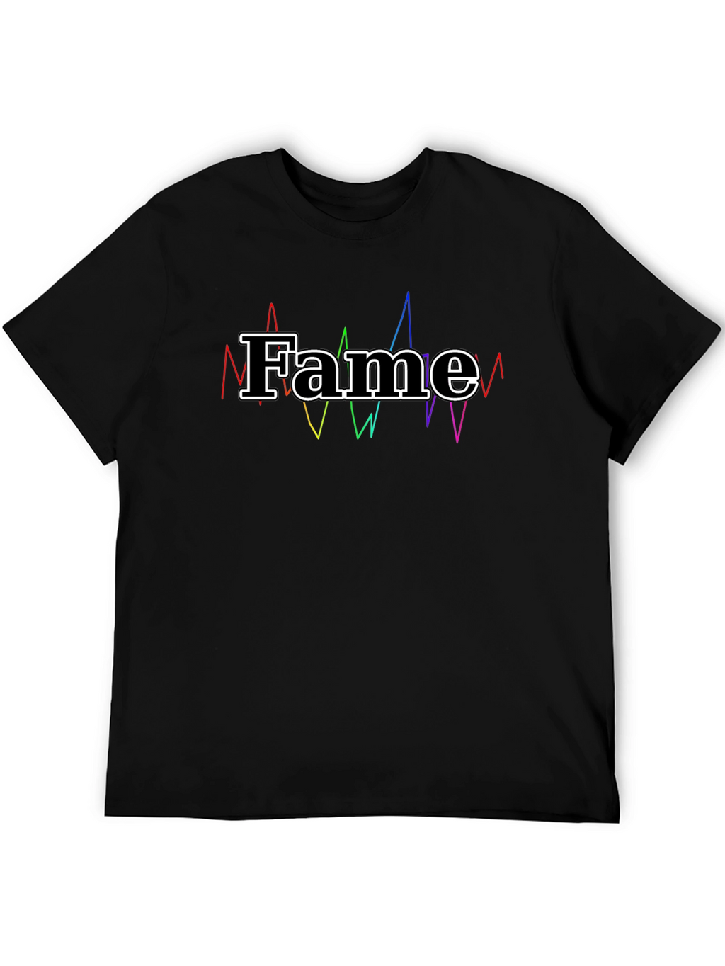 Fame Graphic Tee - Black Cotton T-Shirt