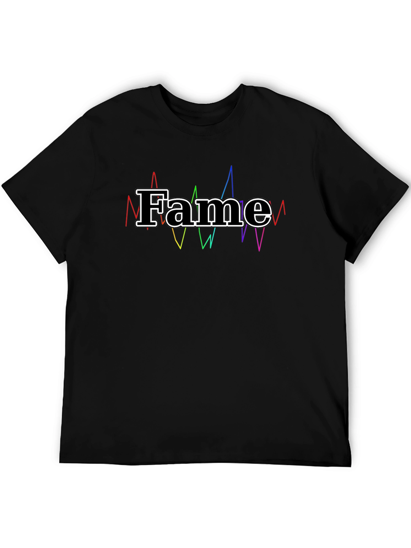 Fame Graphic Tee - Black Cotton T-Shirt