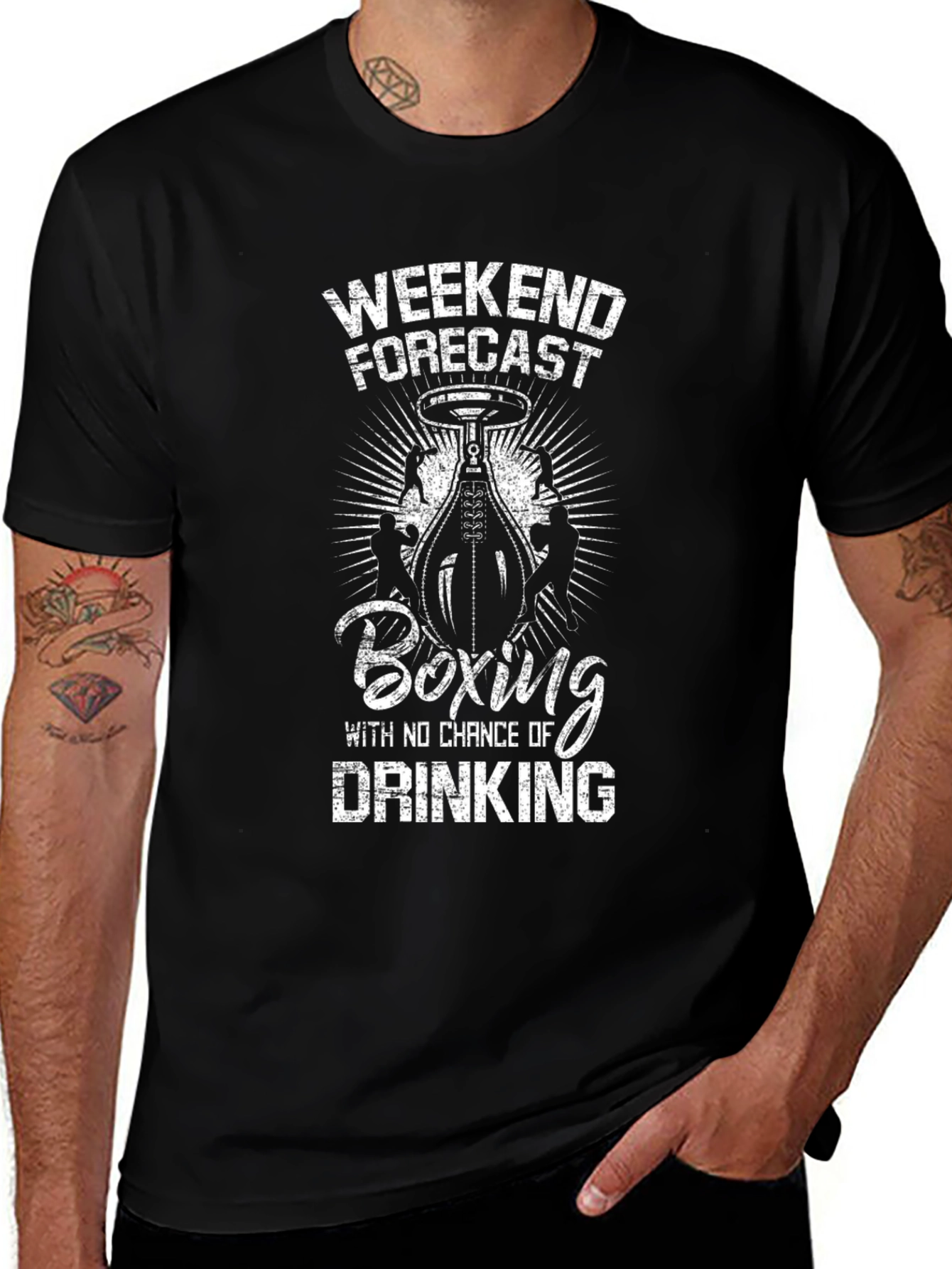 Boxing Weekend Forecast Black Graphic Tee