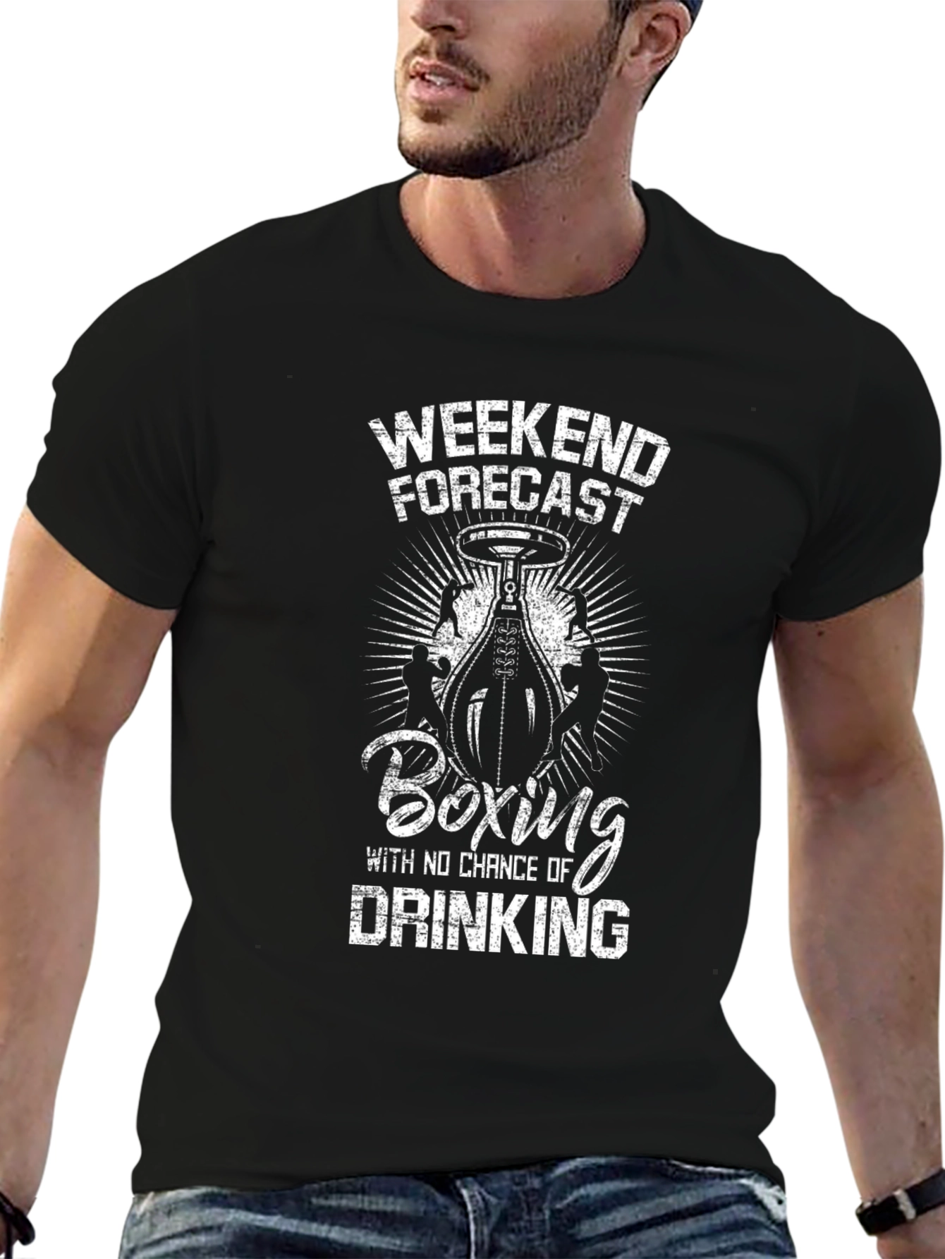 Boxing Weekend Forecast Black Graphic Tee
