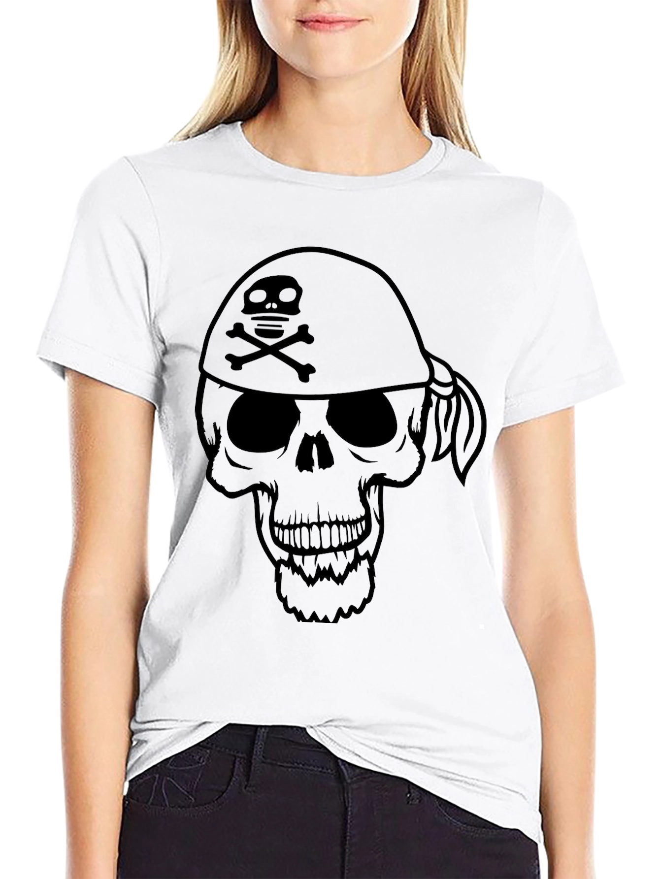 Skull & Crossbones Bandana T-Shirt - Pirate Style