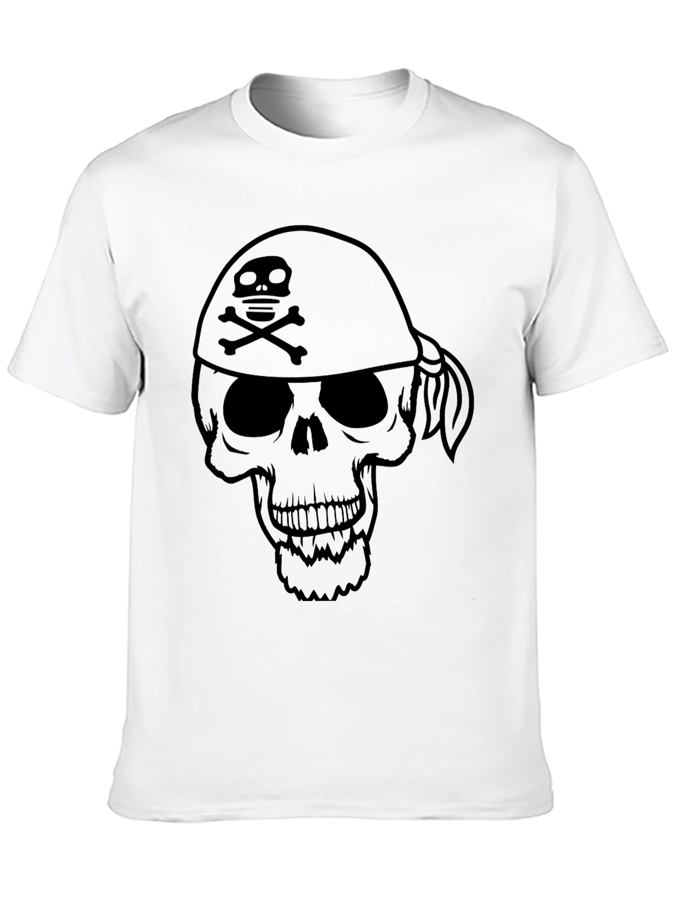 Skull & Crossbones Bandana T-Shirt - Pirate Style
