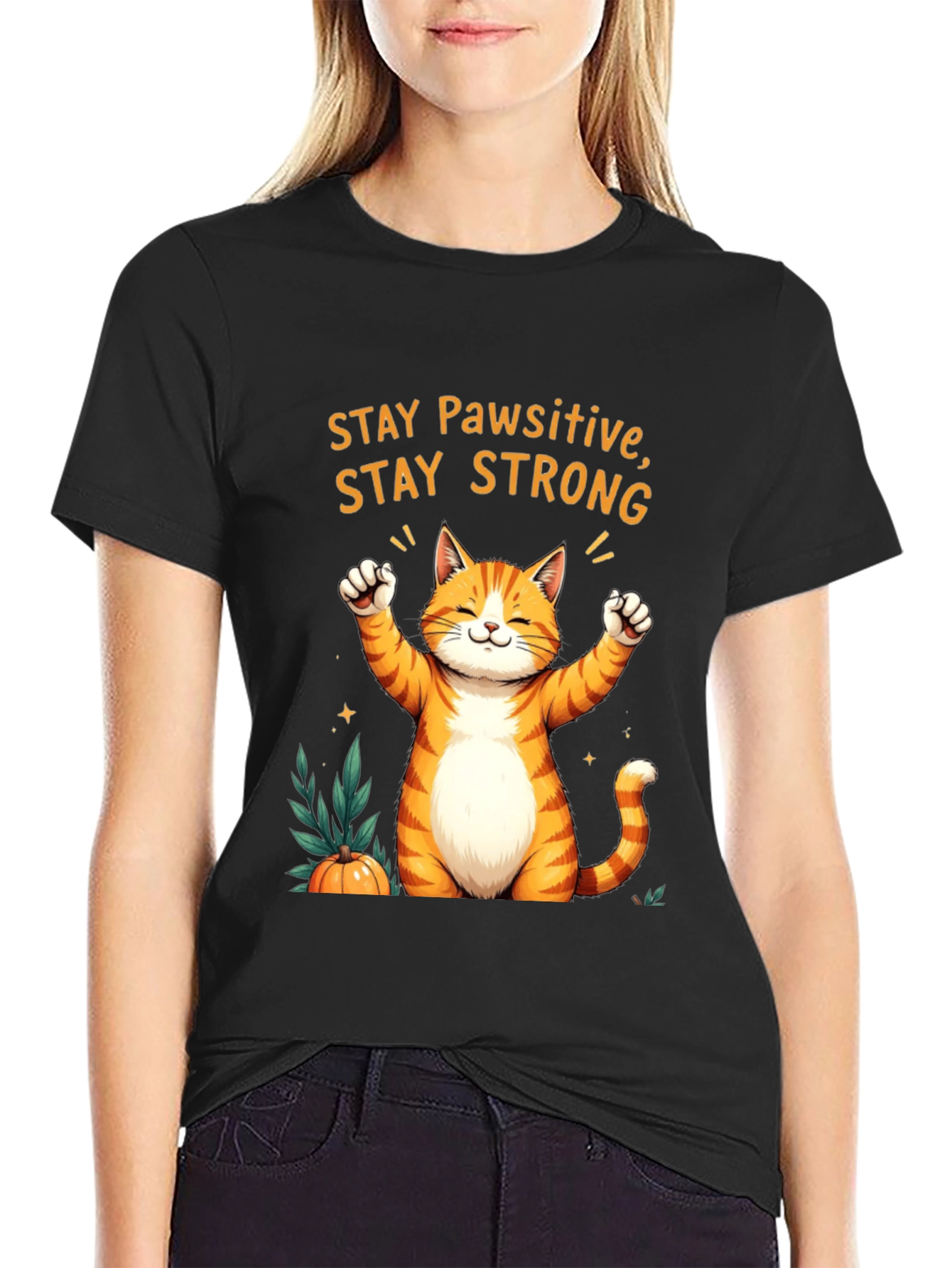 Pawsitive Orange Cat T-Shirt