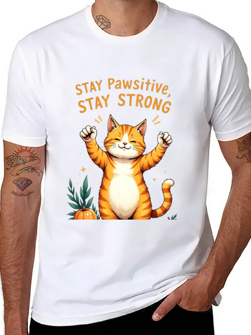 Pawsitive Orange Cat T-Shirt