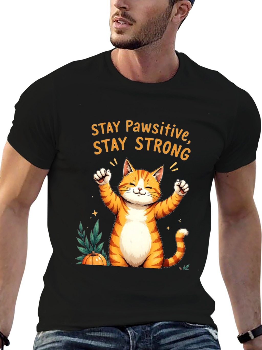 Pawsitive Orange Cat T-Shirt