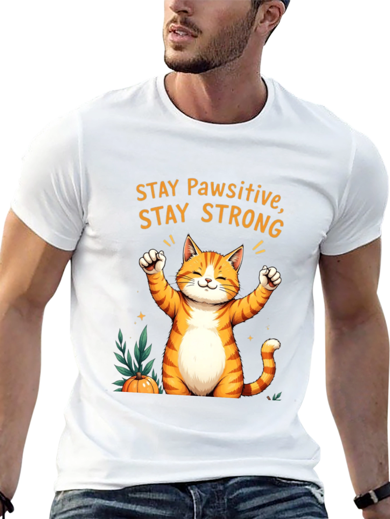 Pawsitive Orange Cat T-Shirt
