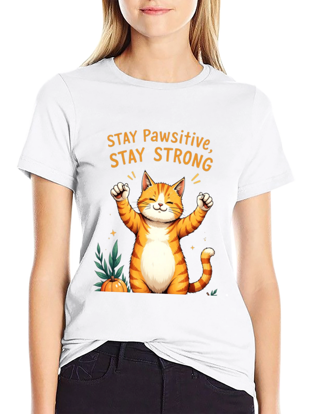 Pawsitive Orange Cat T-Shirt