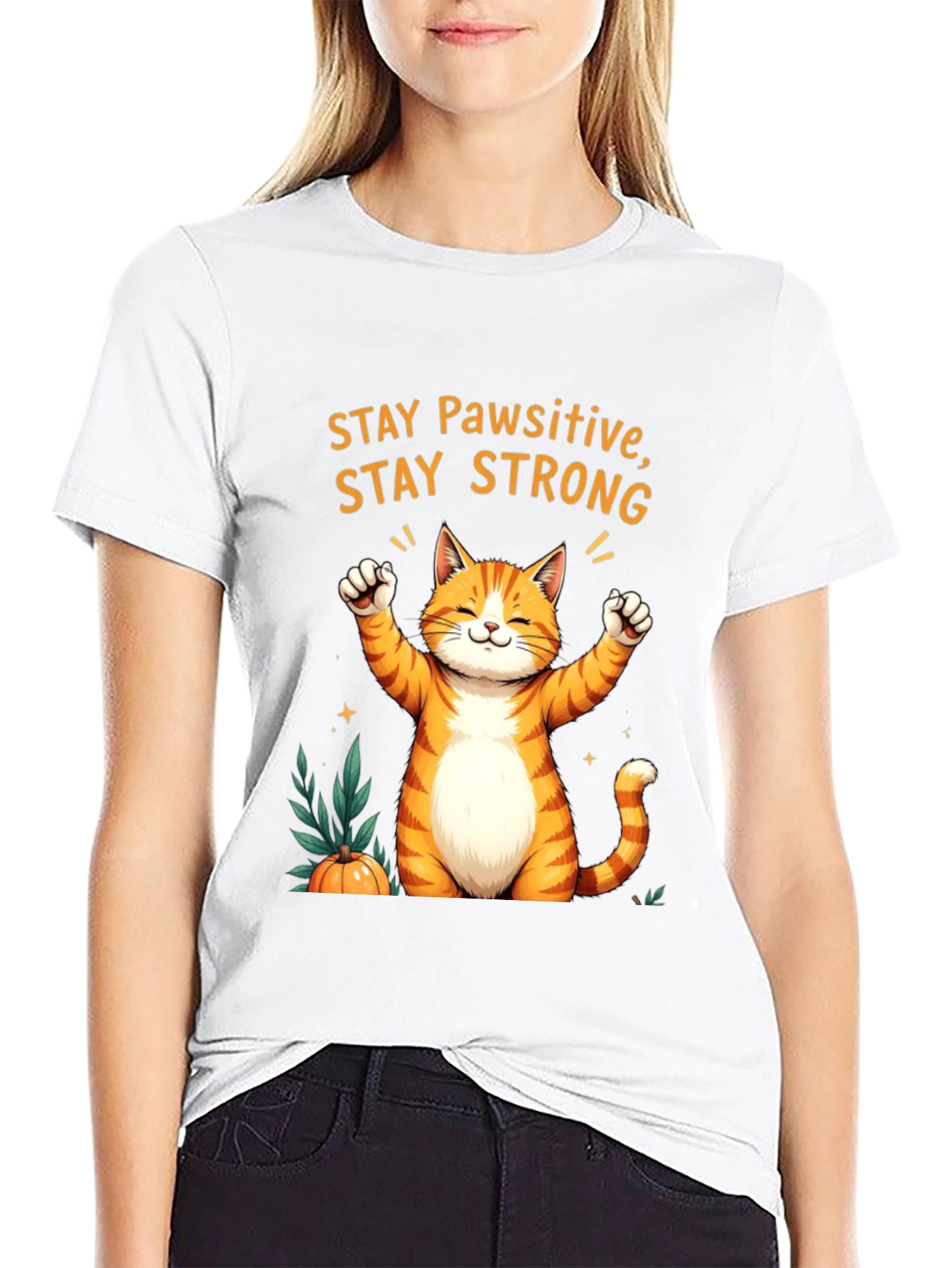 Pawsitive Orange Cat T-Shirt