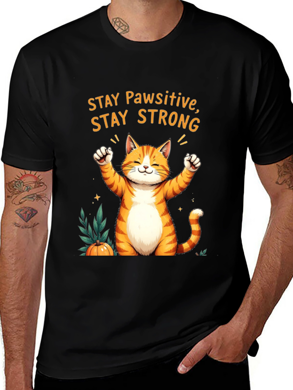Pawsitive Orange Cat T-Shirt