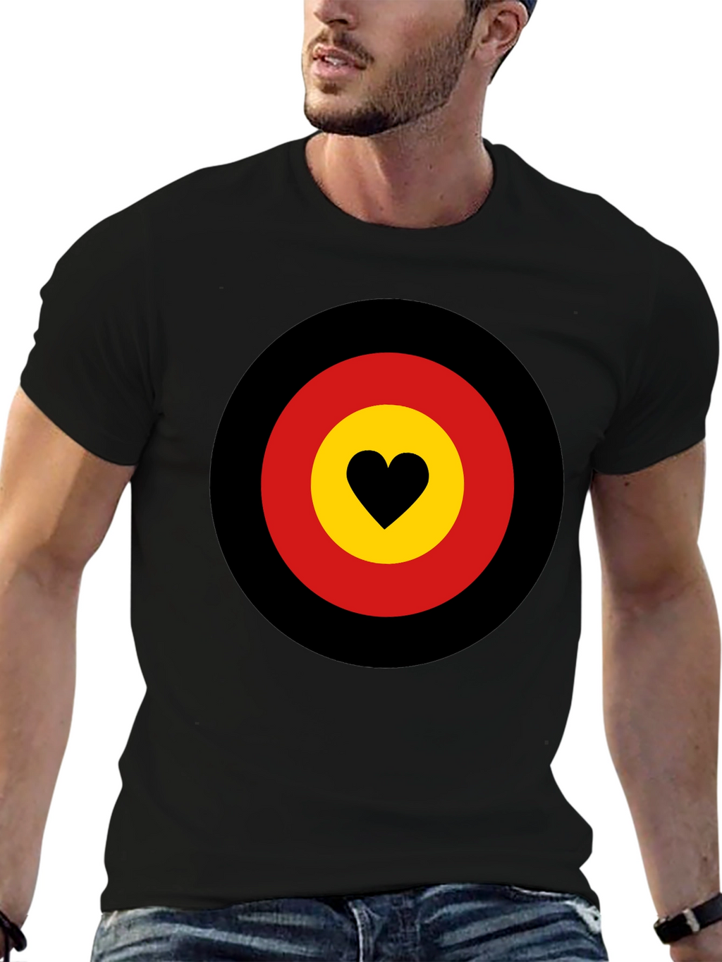 Heart Target Graphic Tee - Black