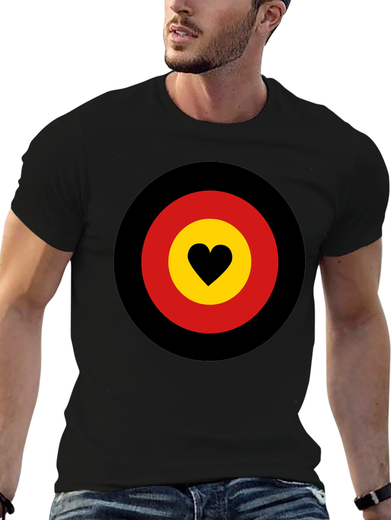 Heart Target Graphic Tee - Black