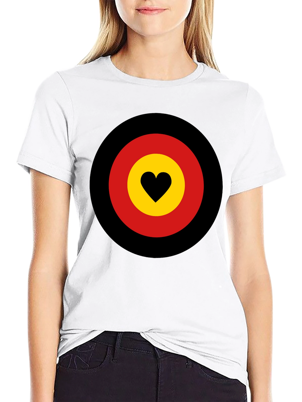 Heart Target Graphic Tee - Black