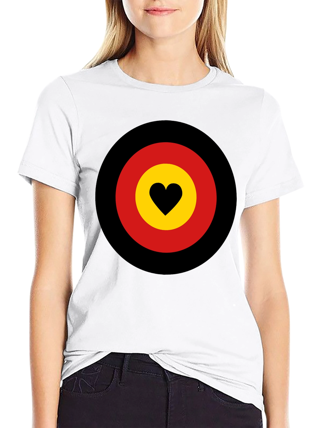 Heart Target Graphic Tee - Black