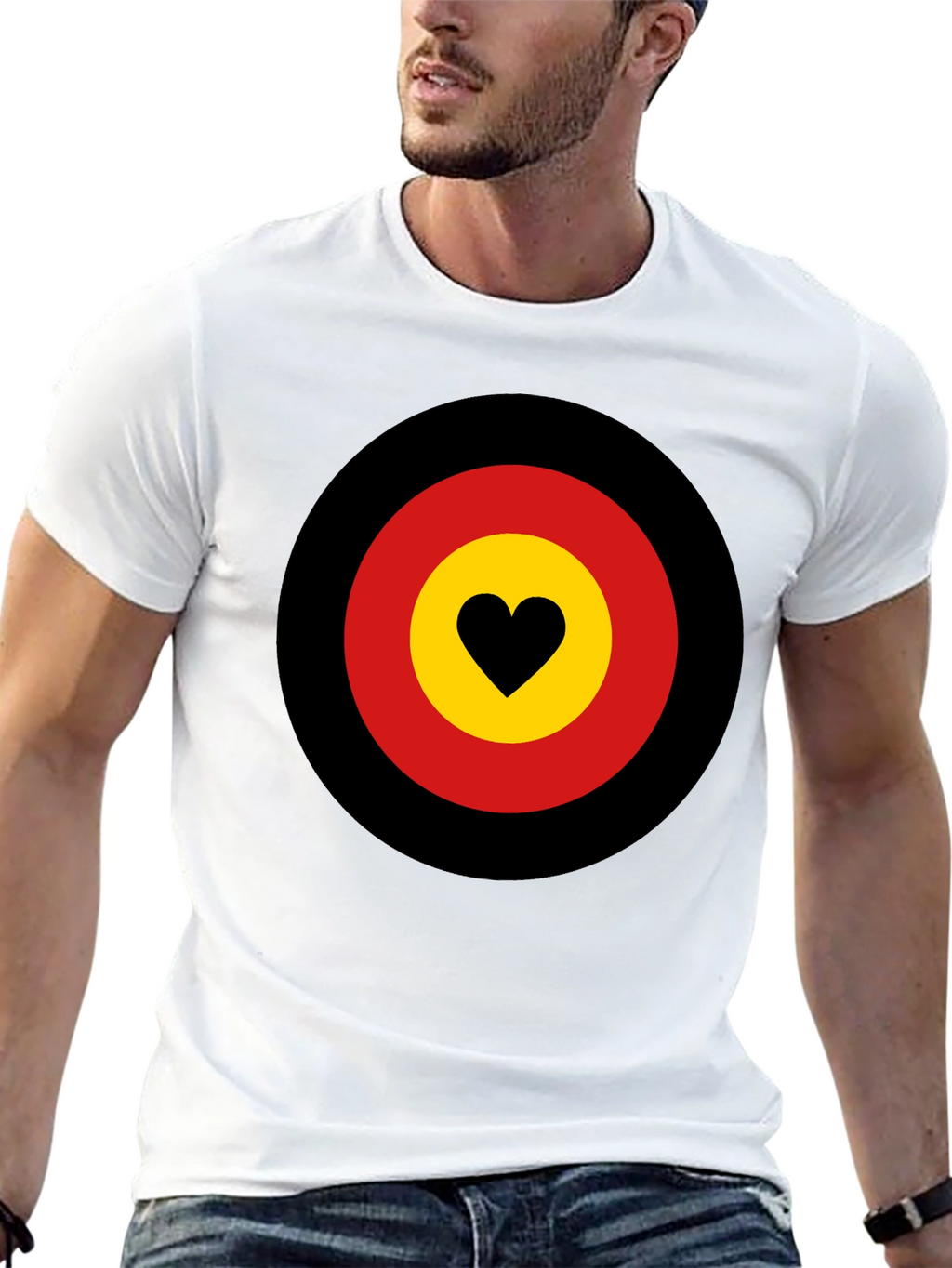 Heart Target Graphic Tee - Black