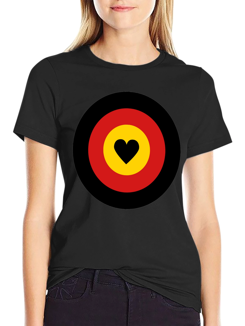 Heart Target Graphic Tee - Black
