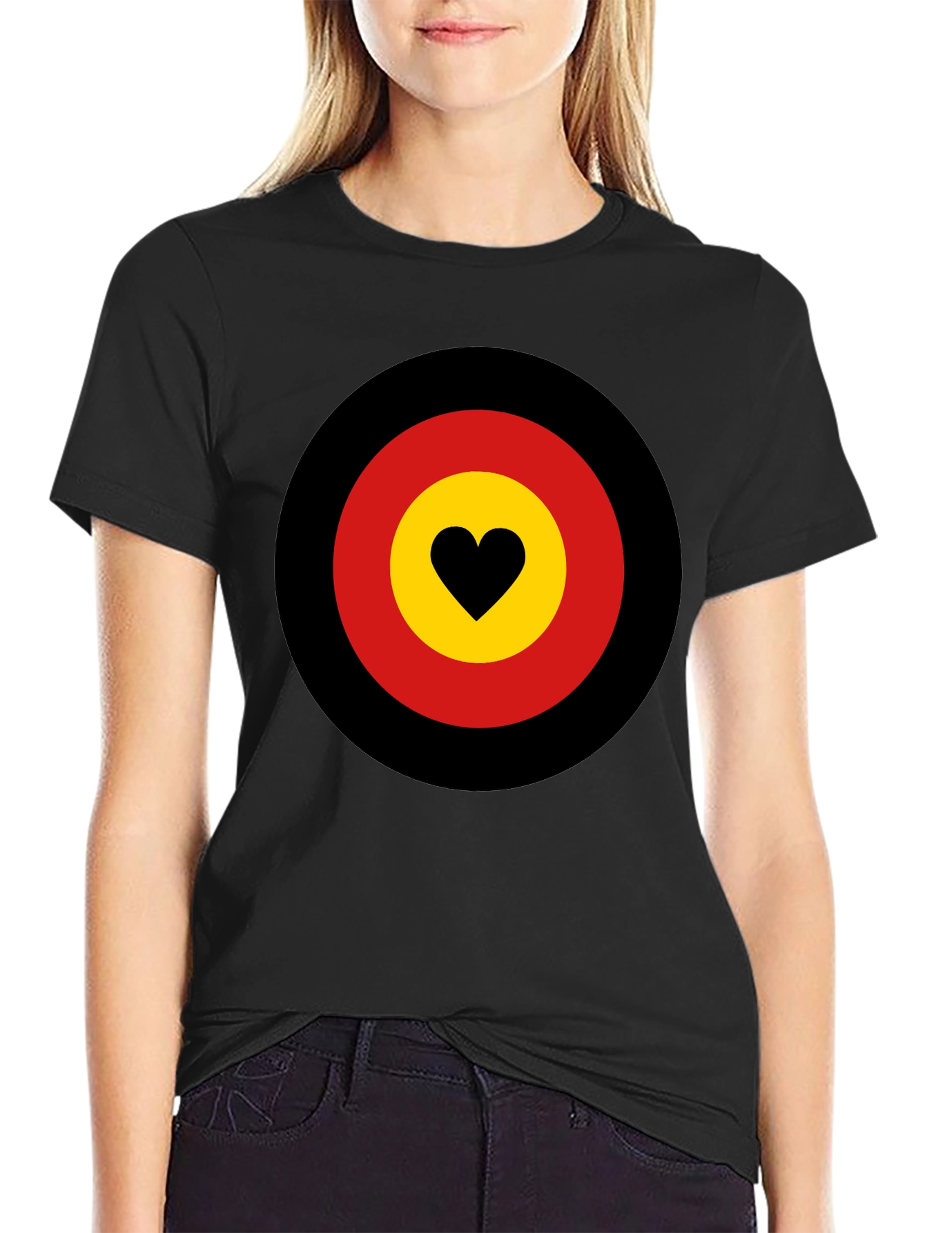 Heart Target Graphic Tee - Black