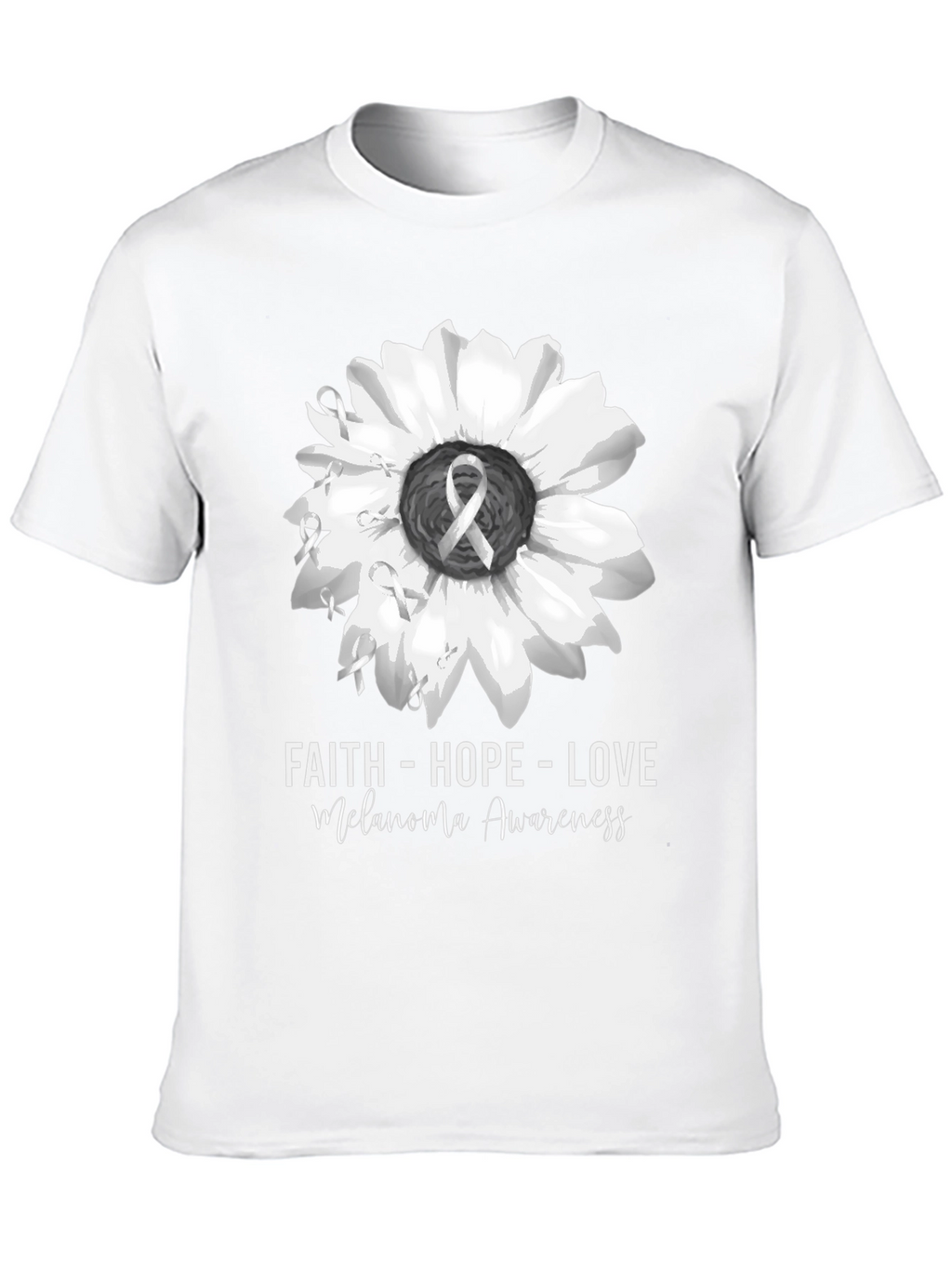 Faith Hope Love Melanoma Awareness T-Shirt