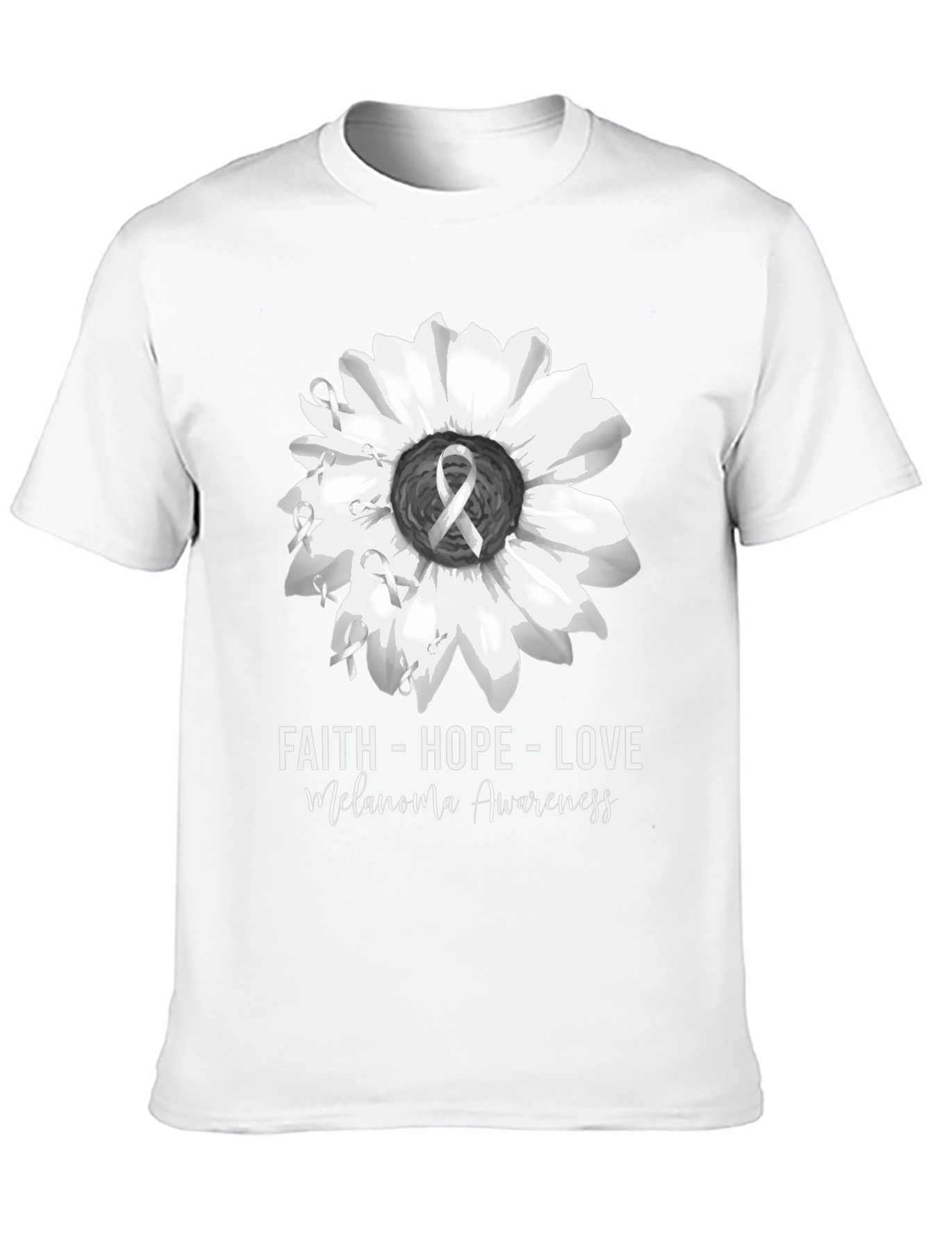 Faith Hope Love Melanoma Awareness T-Shirt