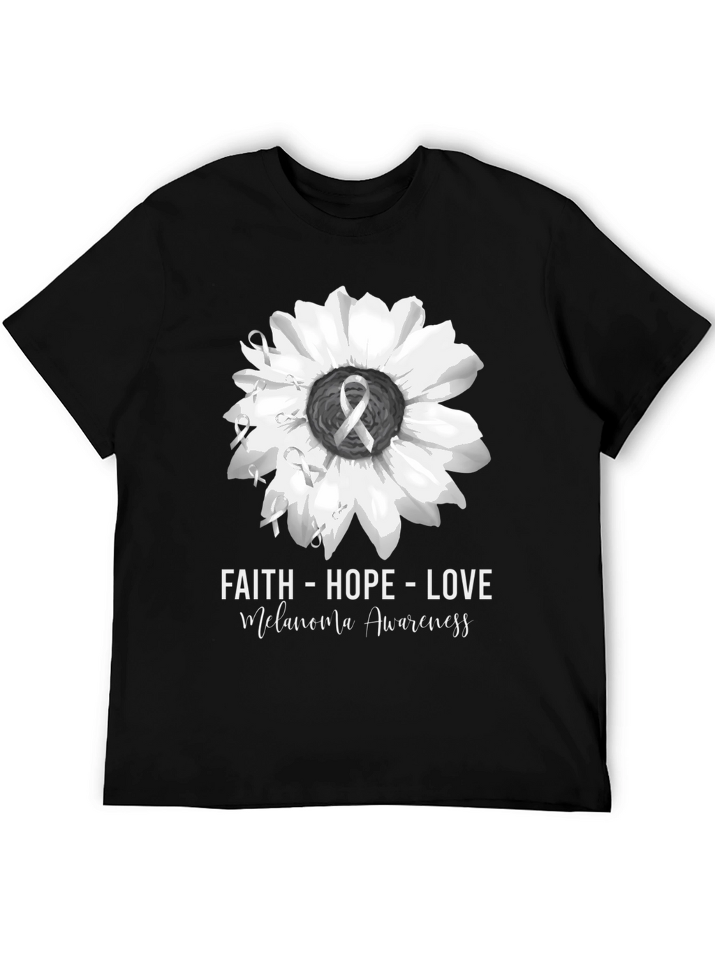 Faith Hope Love Melanoma Awareness T-Shirt