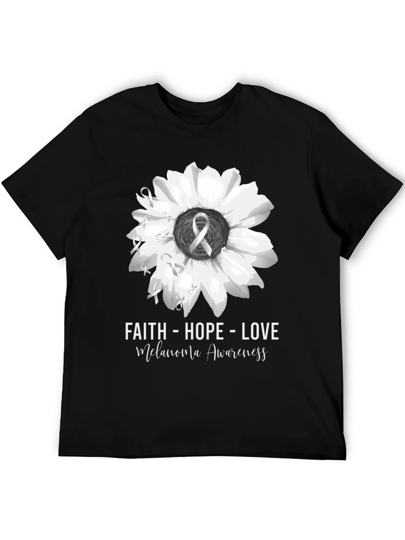 Faith Hope Love Melanoma Awareness T-Shirt