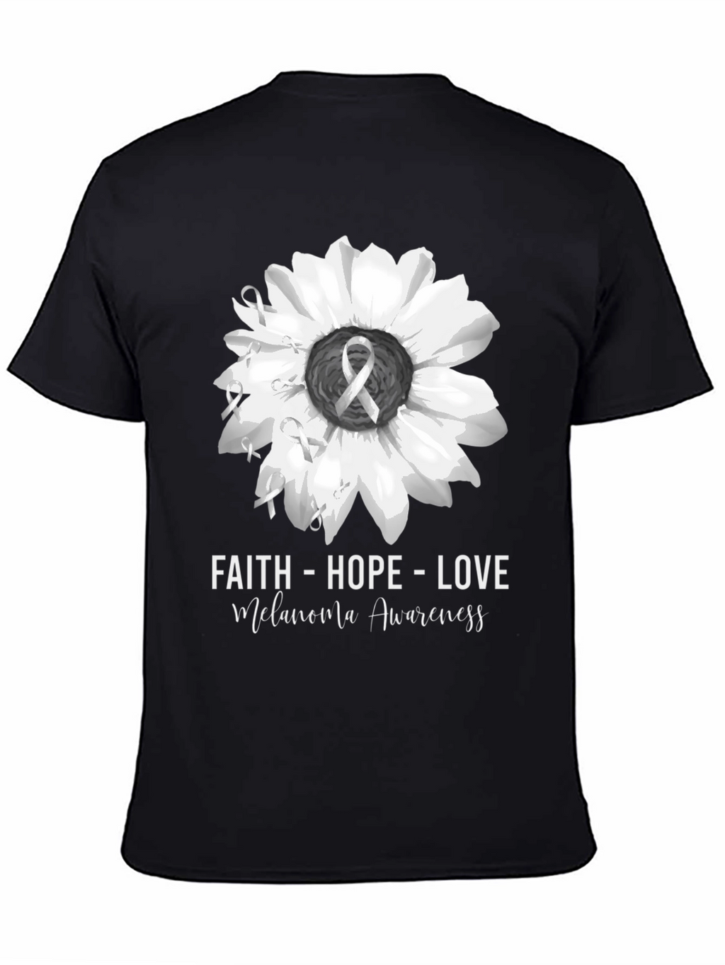 Faith Hope Love Melanoma Awareness T-Shirt