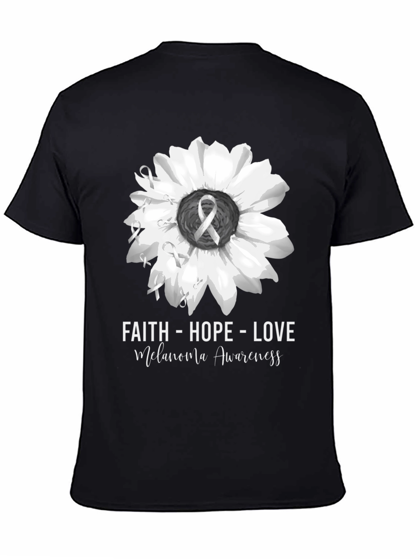 Faith Hope Love Melanoma Awareness T-Shirt