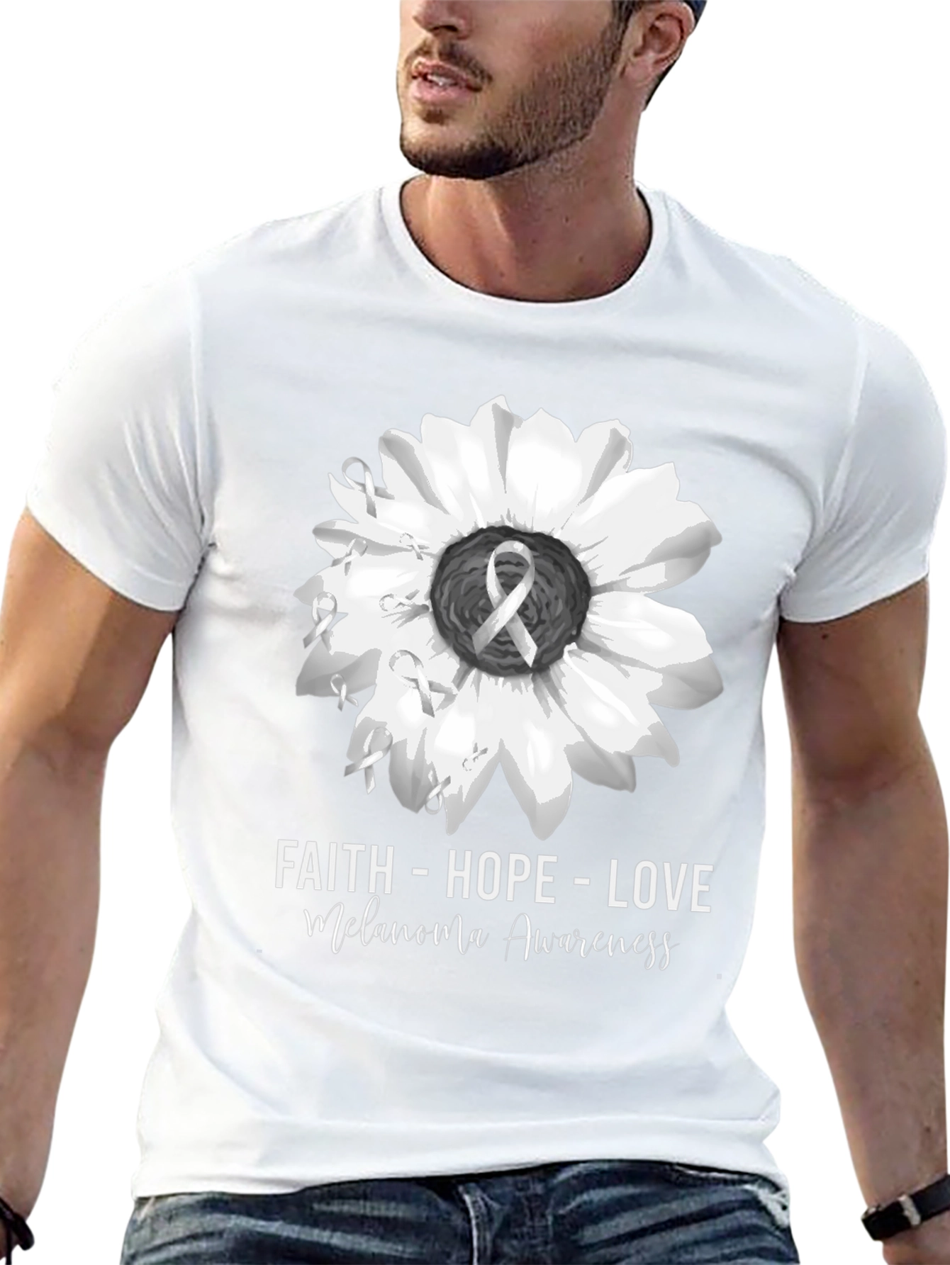 Faith Hope Love Melanoma Awareness T-Shirt