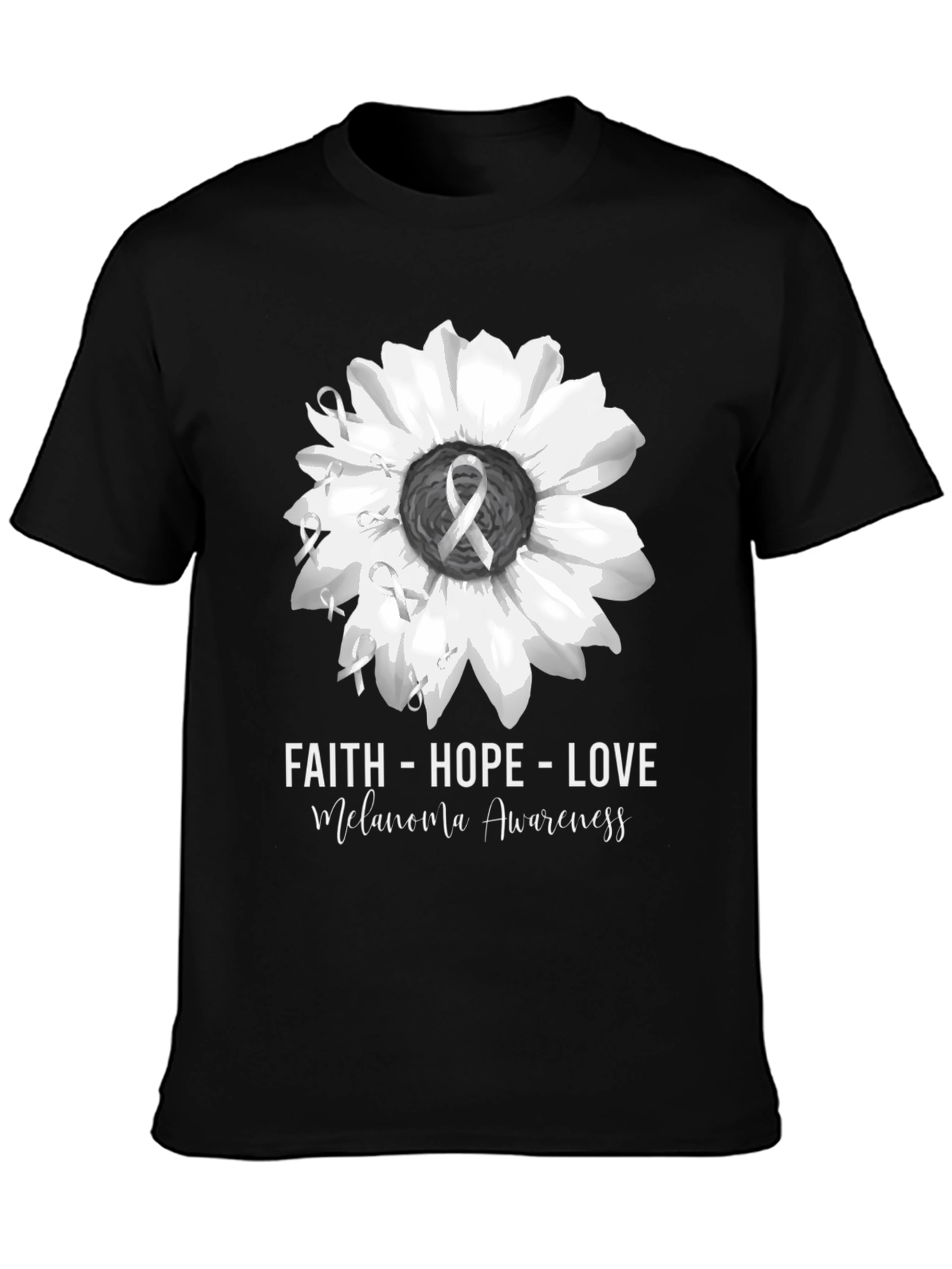 Faith Hope Love Melanoma Awareness T-Shirt