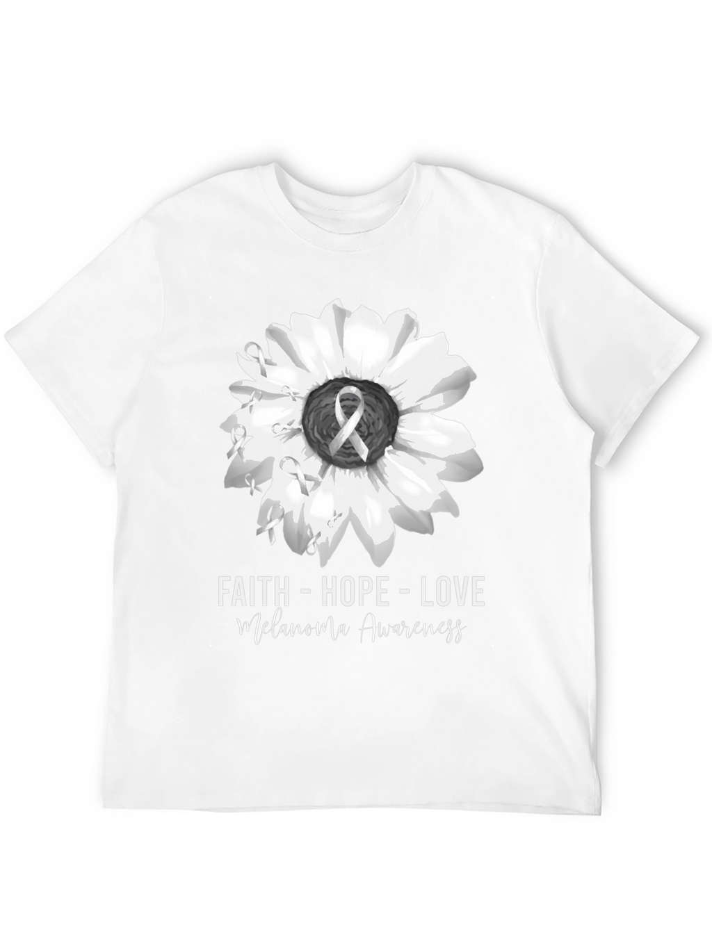 Faith Hope Love Melanoma Awareness T-Shirt