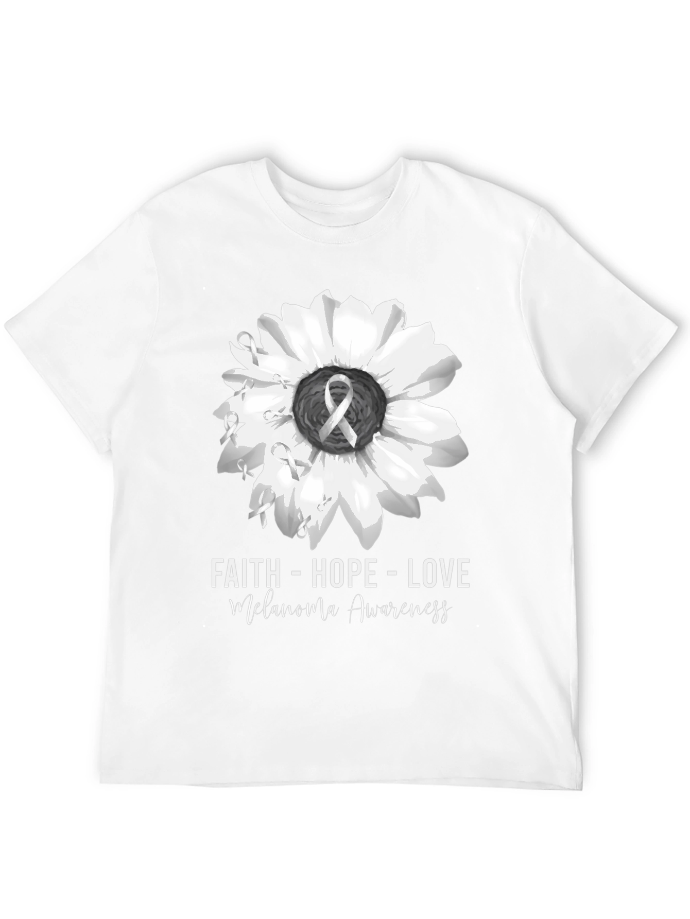 Faith Hope Love Melanoma Awareness T-Shirt
