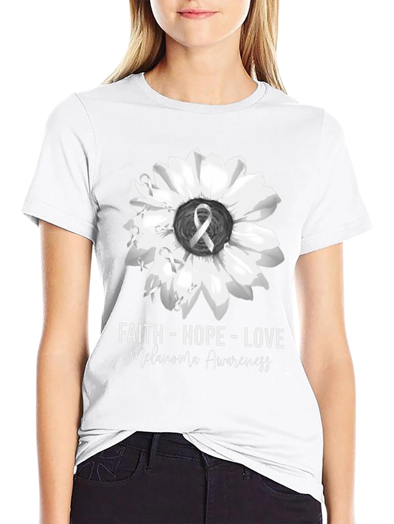 Faith Hope Love Melanoma Awareness T-Shirt