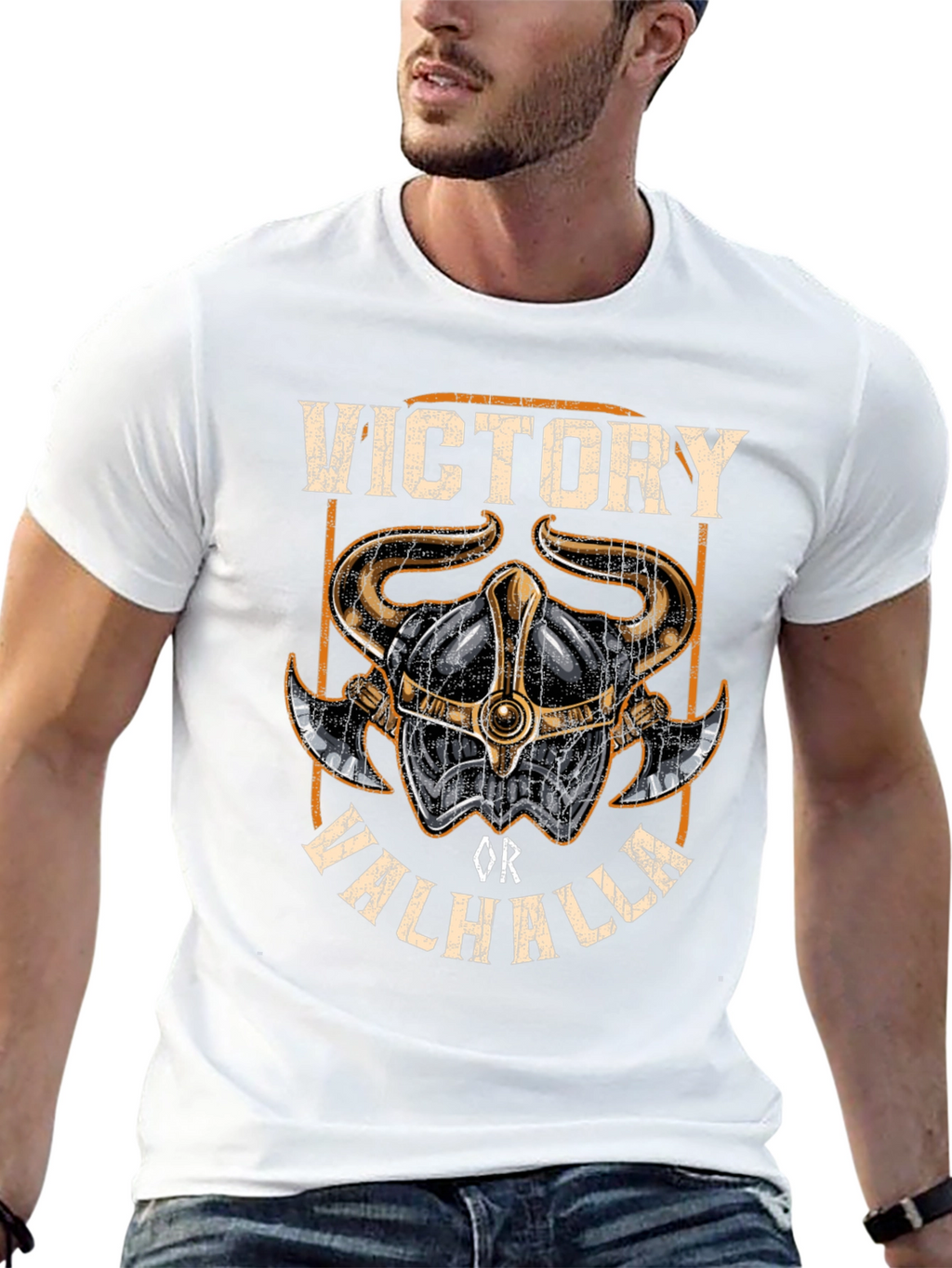 Victory or Valhalla Viking Graphic Tee