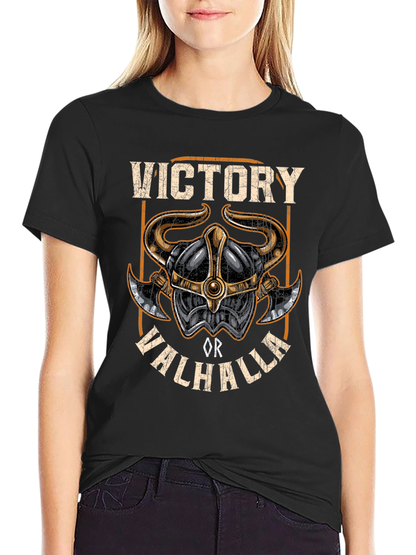 Victory or Valhalla Viking Graphic Tee