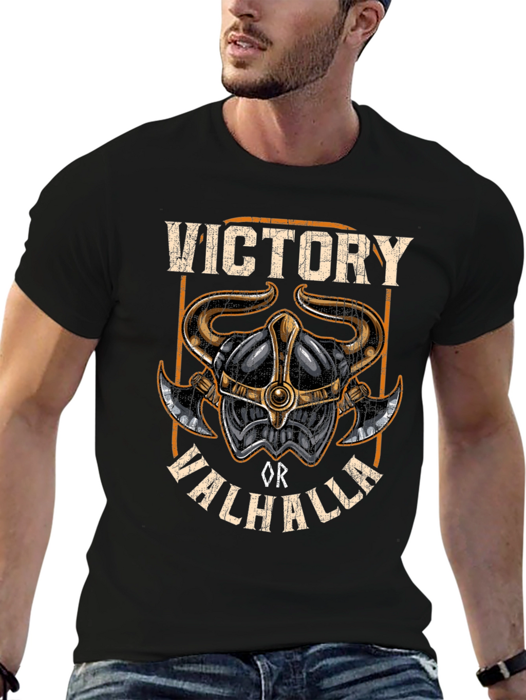 Victory or Valhalla Viking Graphic Tee